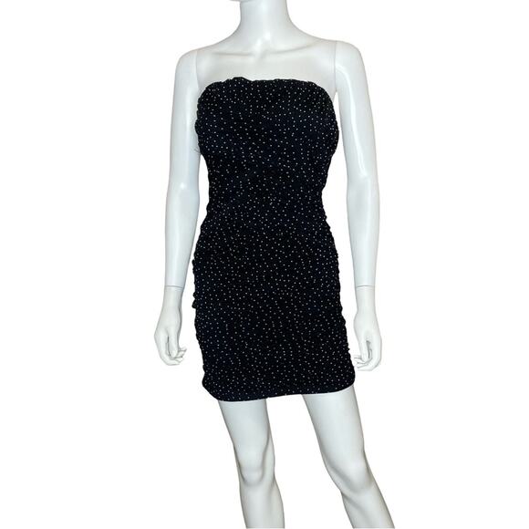 Charlotte Russe Polka Dotted Strapless Bodycon Y2K Dress Women’s Sz M - Picture 1 of 5